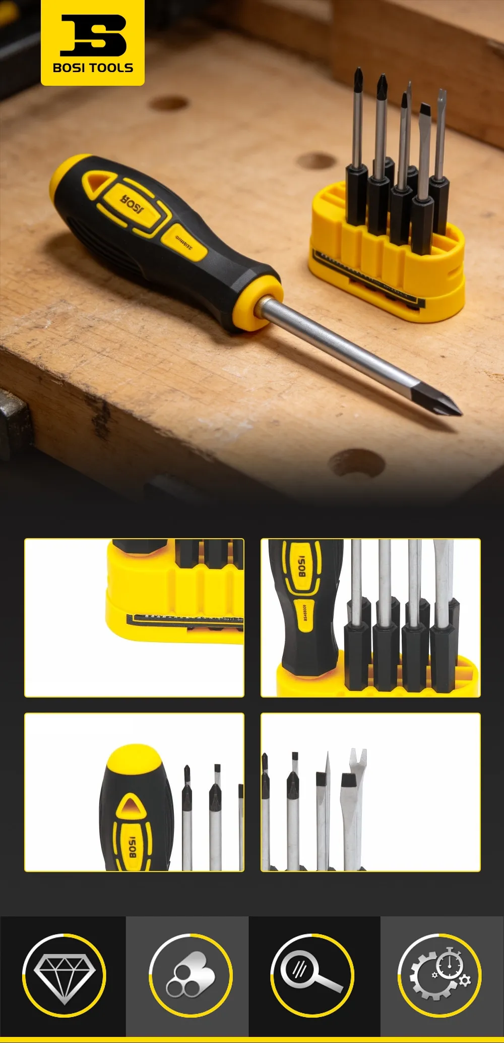 9-piece Multi-purpose Screwdriver Set